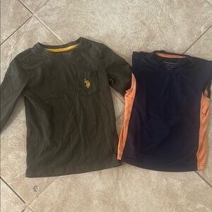 Tommy Bahama & US Polo Assn Green and Blue Tank Tops small 4T lot of 2